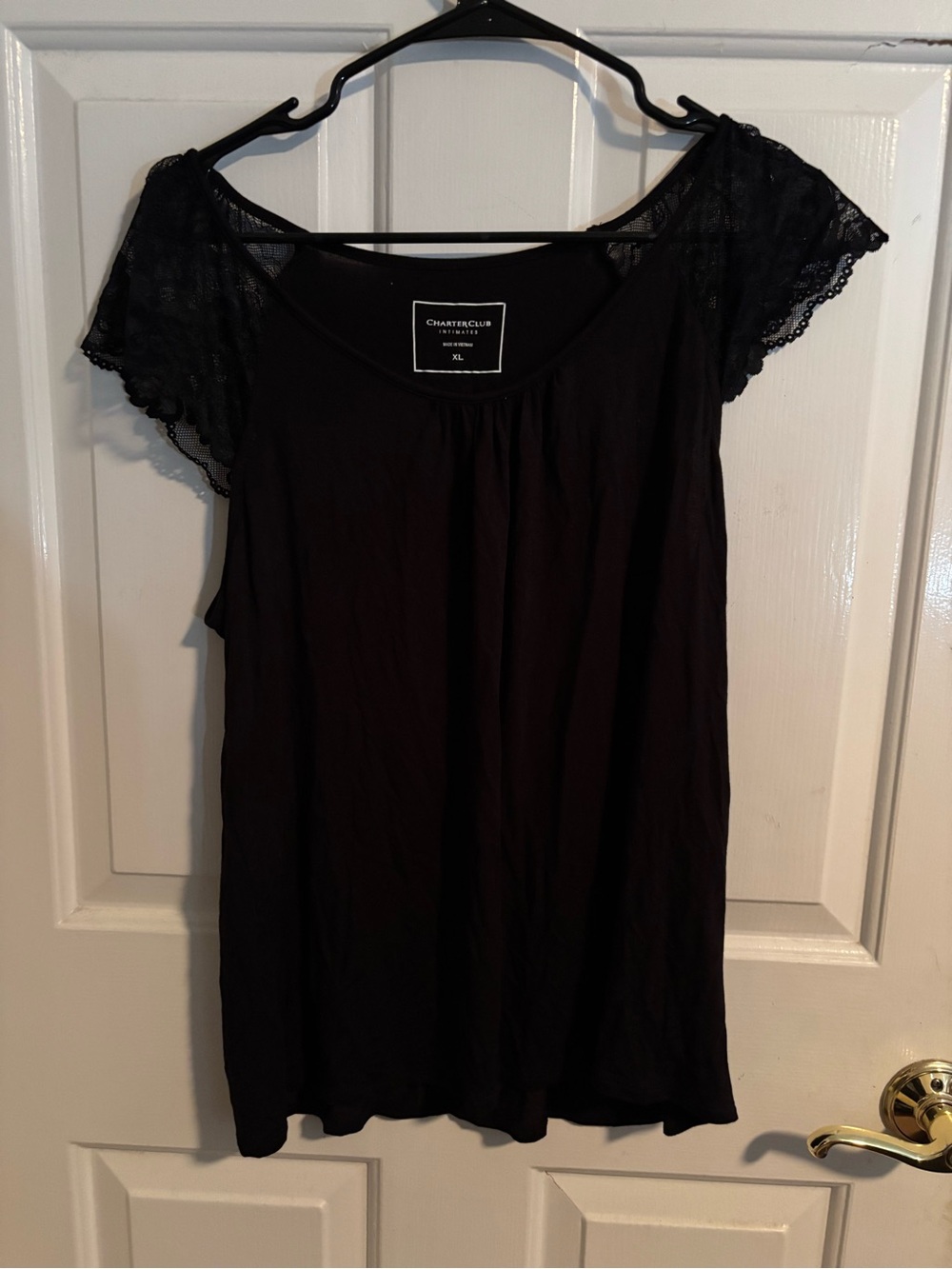 Charter Club Intimates Black T-Shirt